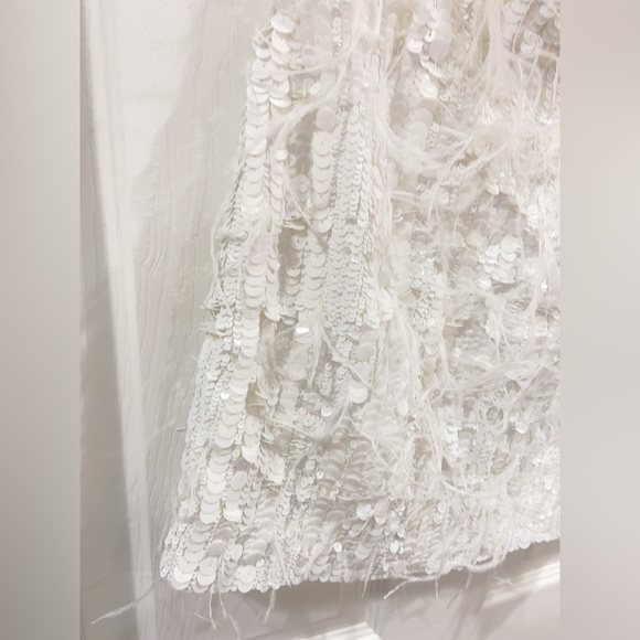 NWT Retrofete Anastasia Sequin Feather Dress - Picture 13 of 16